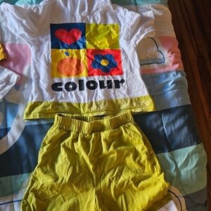 Amazon Kids Yellow Elastic-Waist Shorts